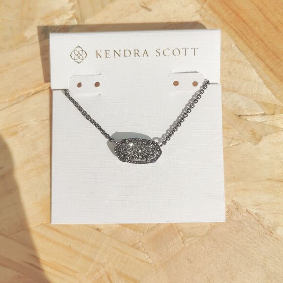 Kendra Scott Jewelry - NEW | Kendra Scott Elisa Gunmetal Black Drusy Necklace